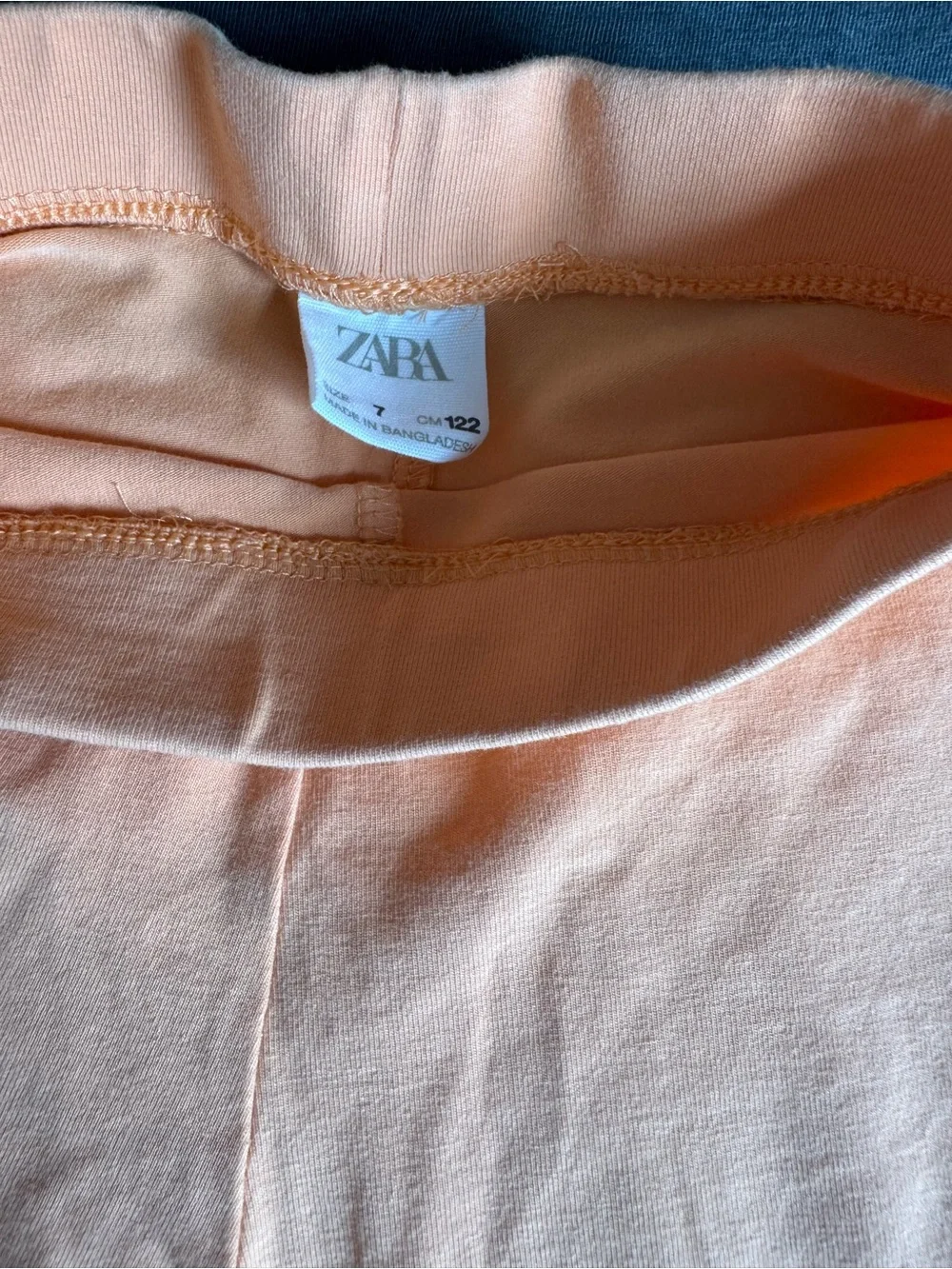 Zara Kids Two-Piece Set — Charcoal Top with orange biking Shorts
